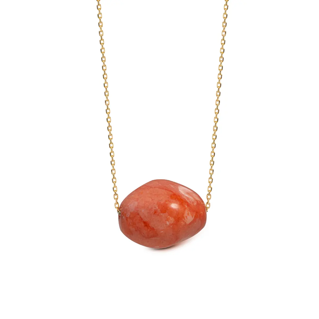 14K Gold, Coral Necklace