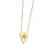 14K Gold Heart Diamond Star Necklace, Medium Size - Image 2