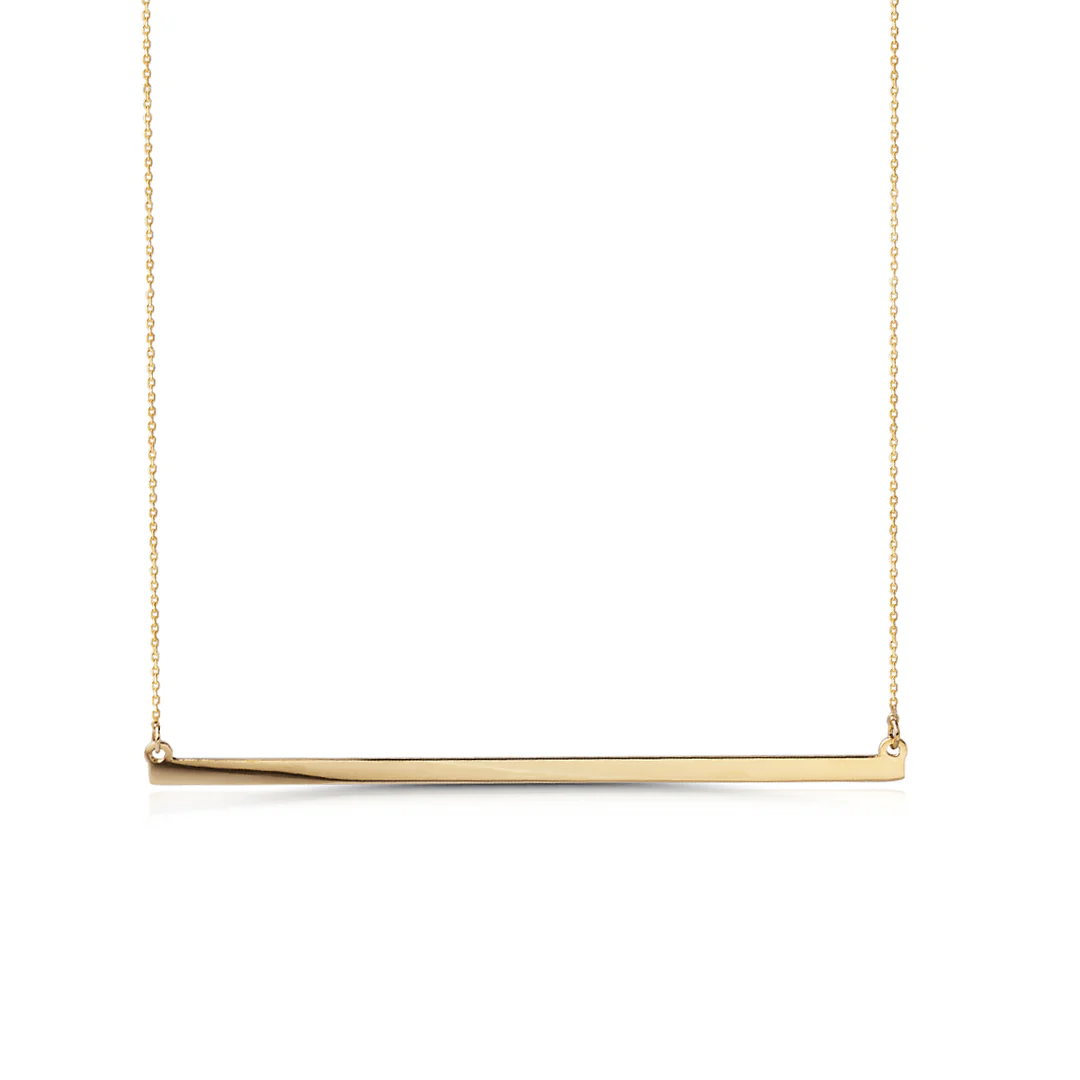 14K Gold Long Line Necklace