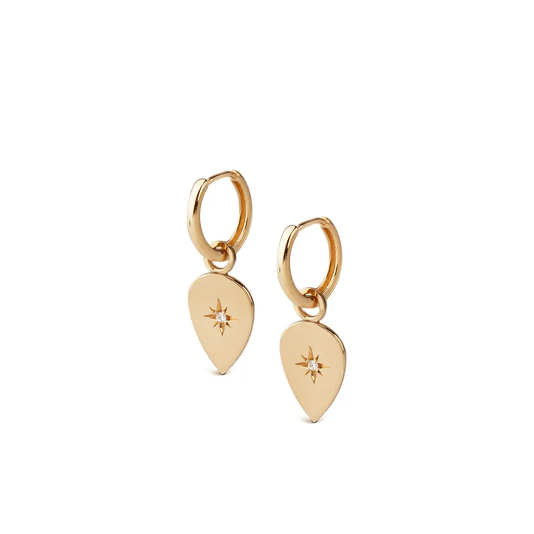 14K Gold Medium Drop Diamond Star Element - Image 2