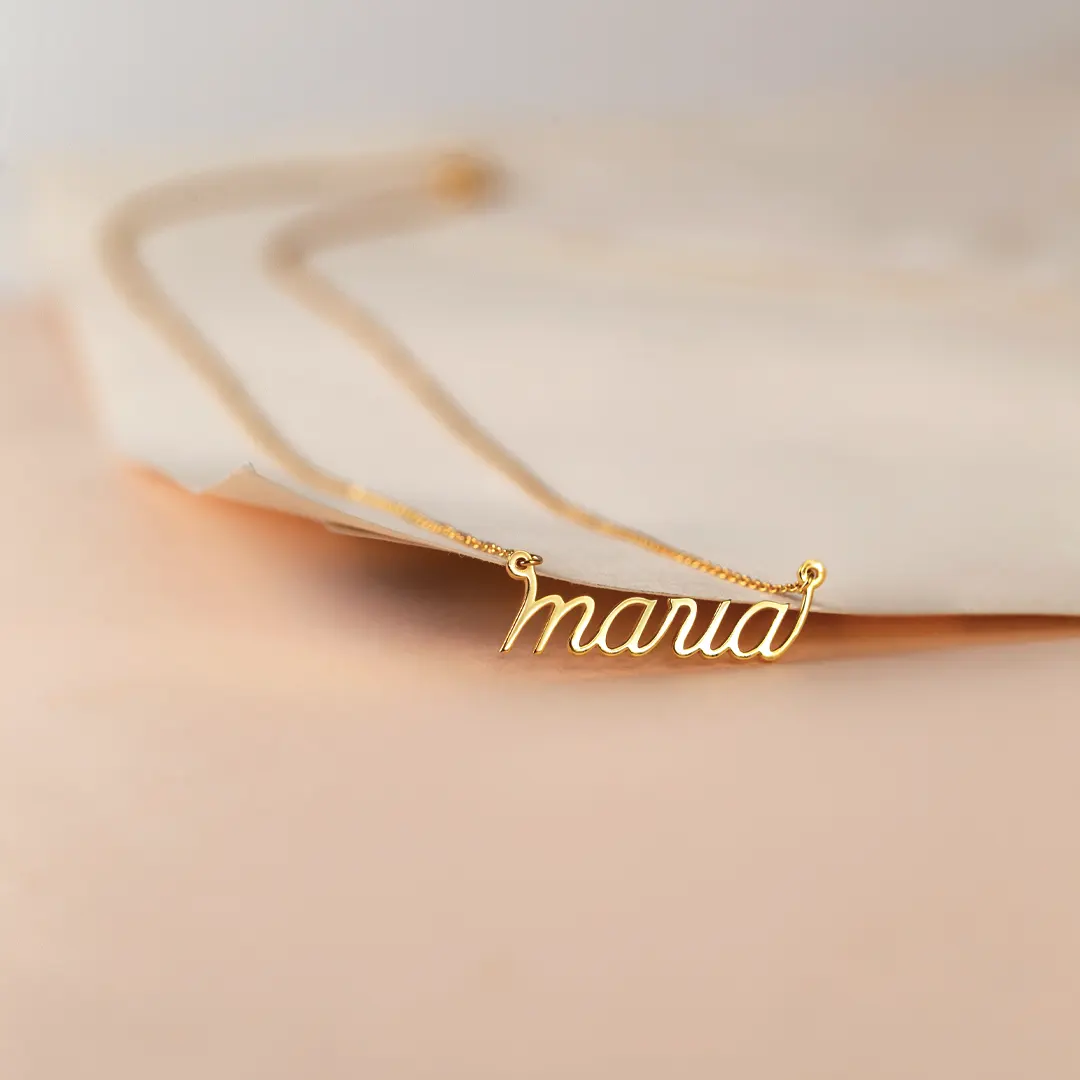 14K Gold Personalized Name Necklace - Image 4