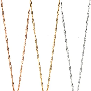 14K Gold Singapore Chain, 1mm - Image 3