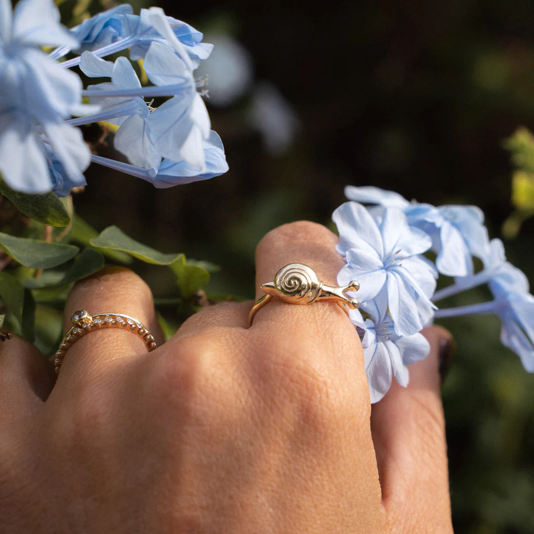 14K Gold “Snail” Talisman 2026 Ring (Big) - Image 4