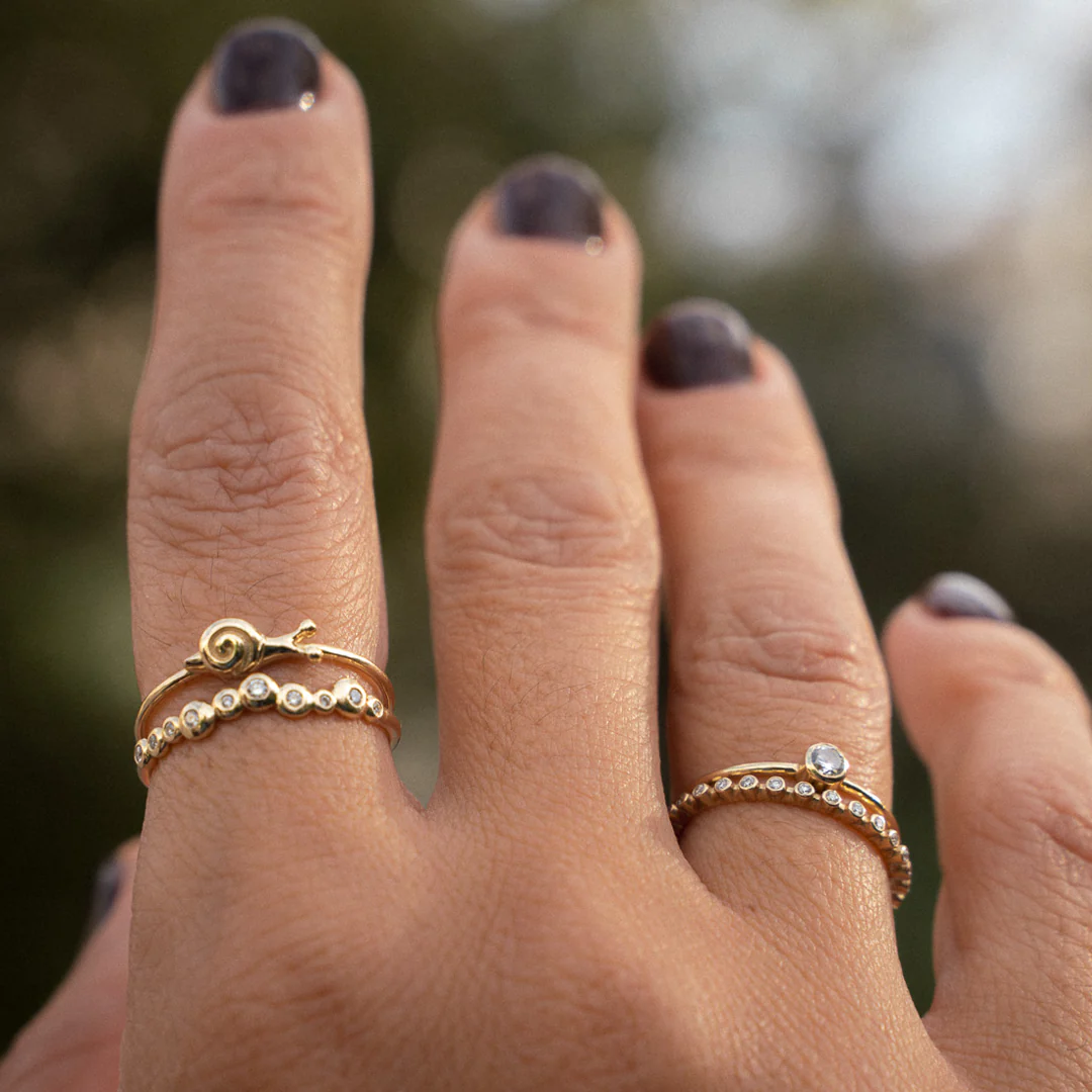 14K Gold “Snail” Talisman 2026 Ring (Small) - Image 3