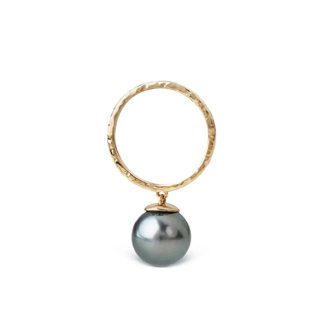 14K Gold Tahitian pearl Ring - Image 3