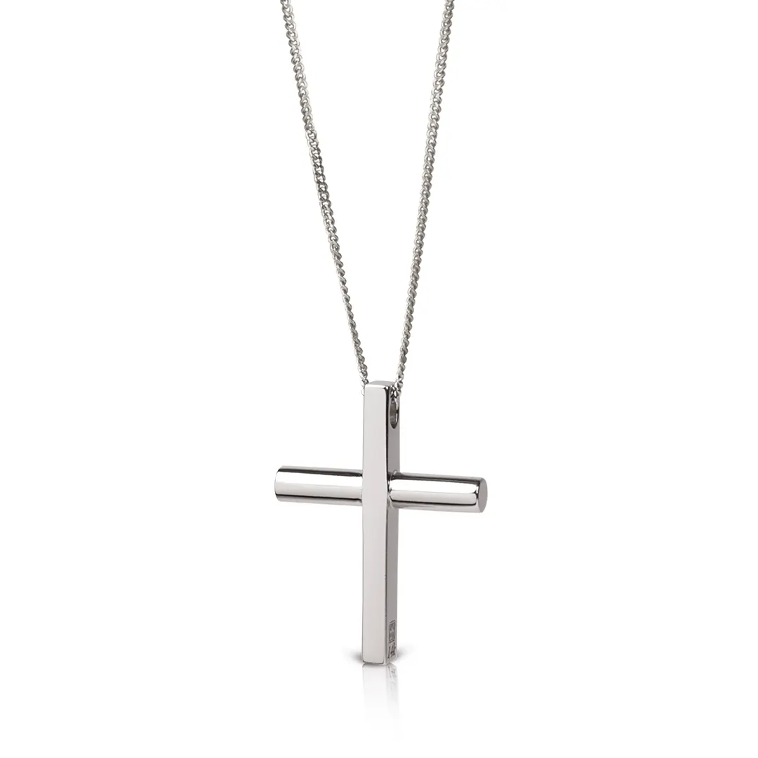 Minimal Gold Cross Pendant for Men - Image 2