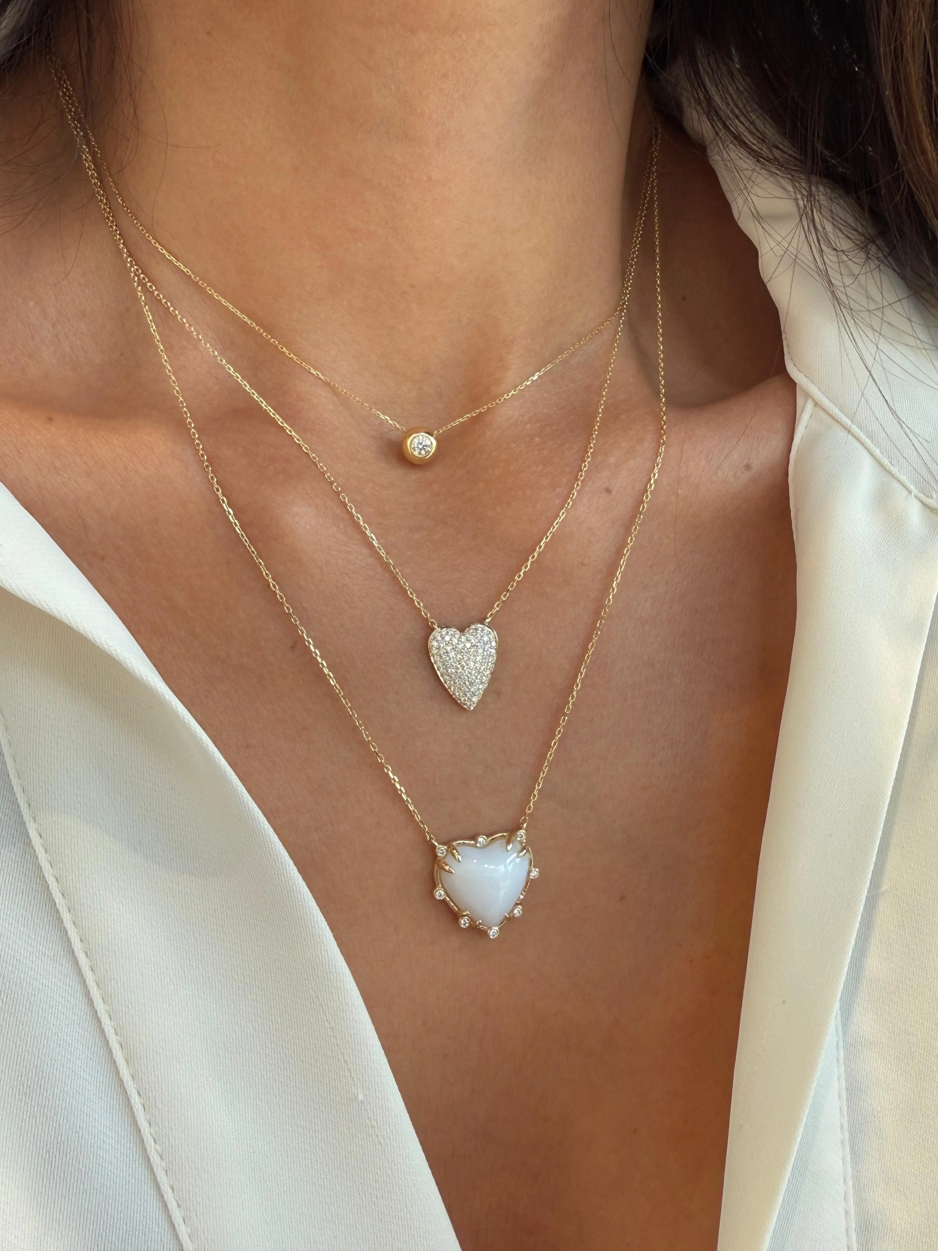 Pavé Heart Necklace - Image 3