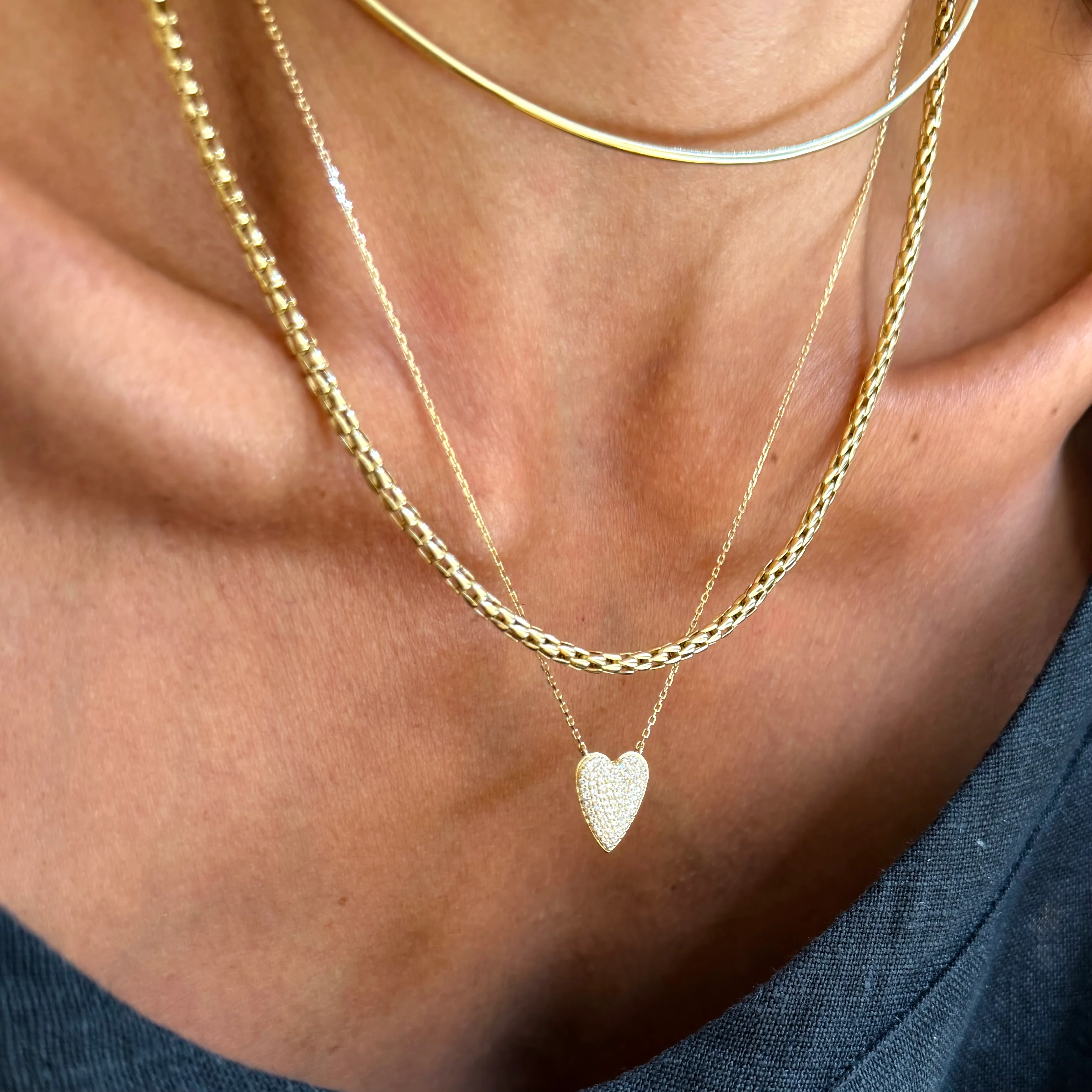 Pavé Heart Necklace - Image 5