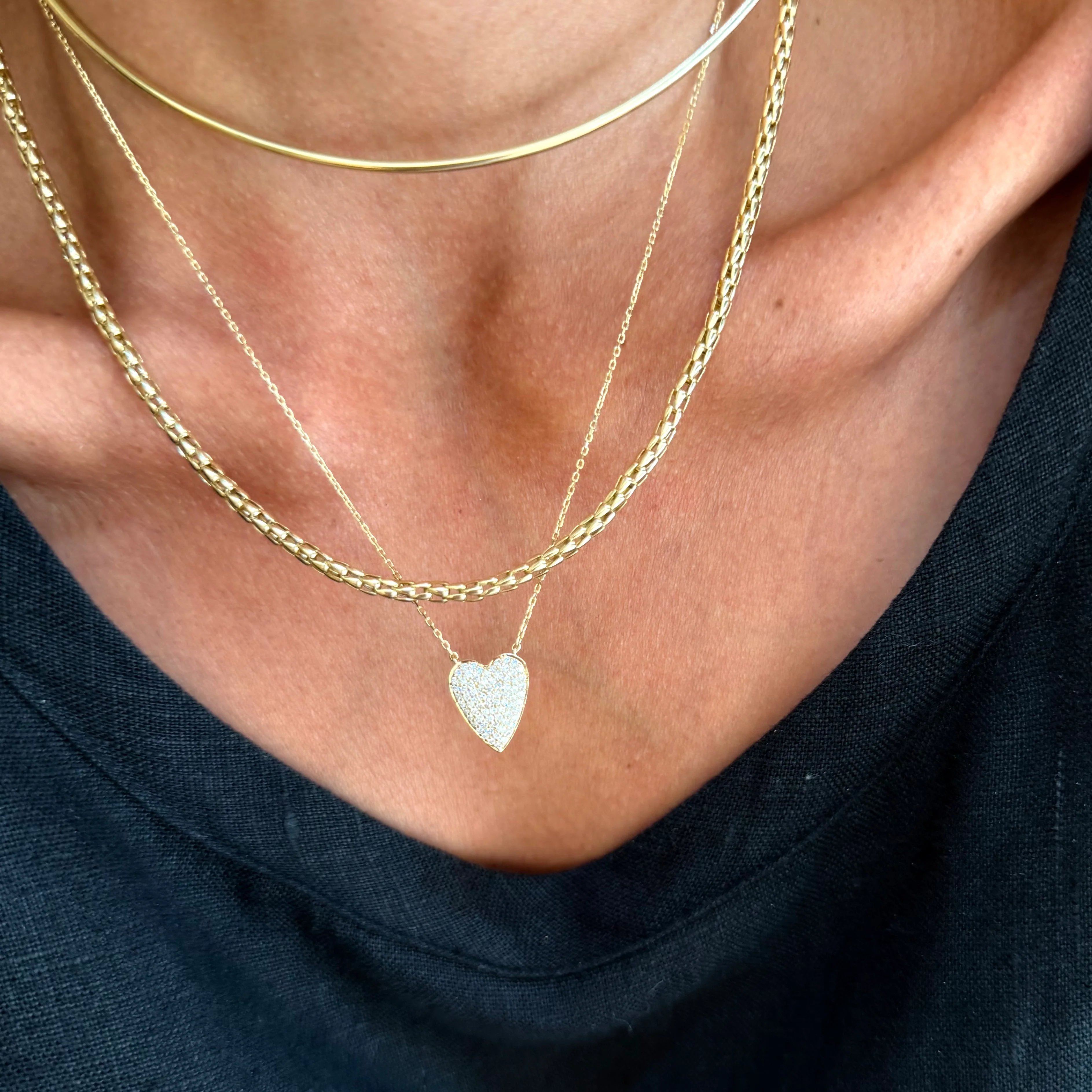 Pavé Heart Necklace - Image 6