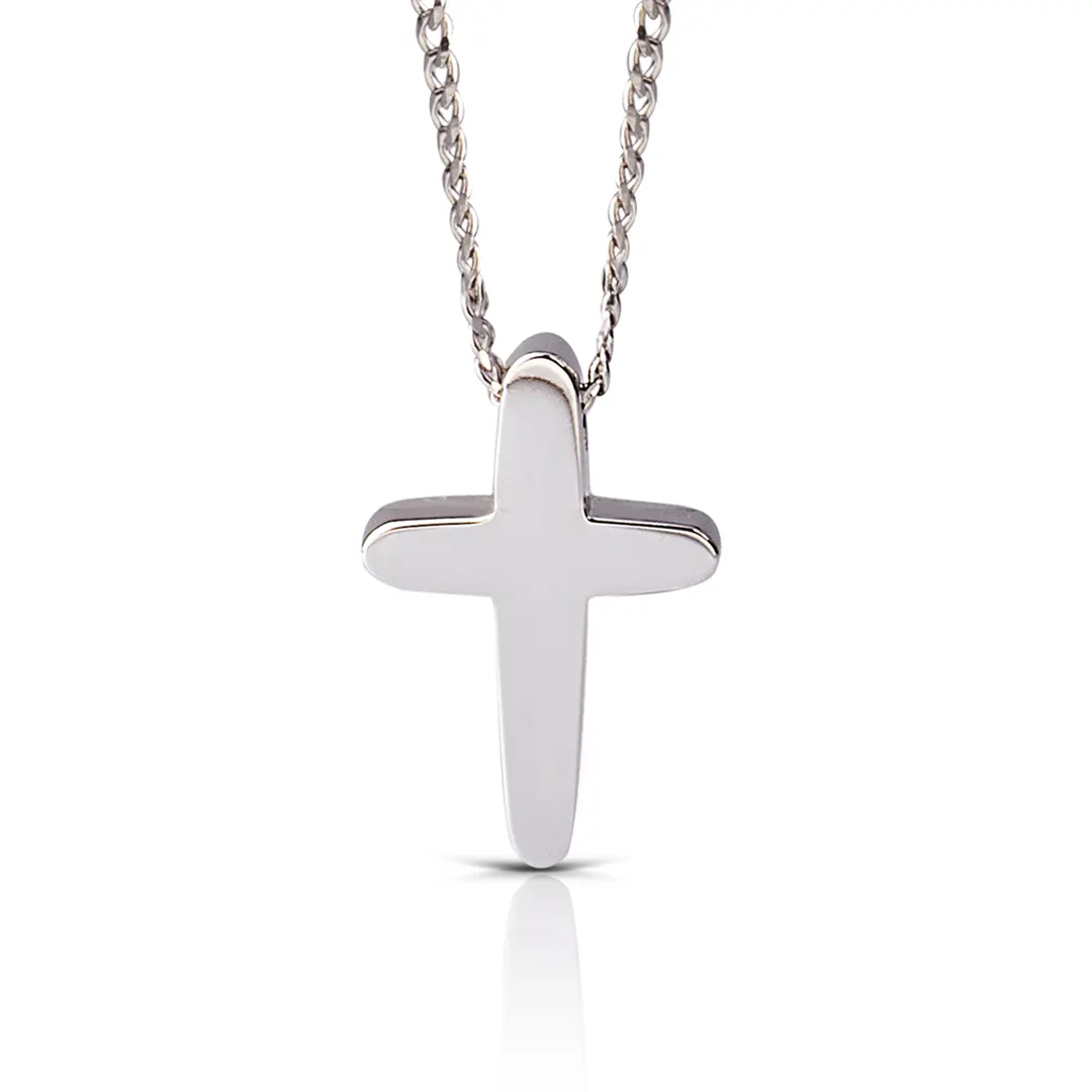 Pointed Edges Gold Cross Pendant, Medium Size - Image 3