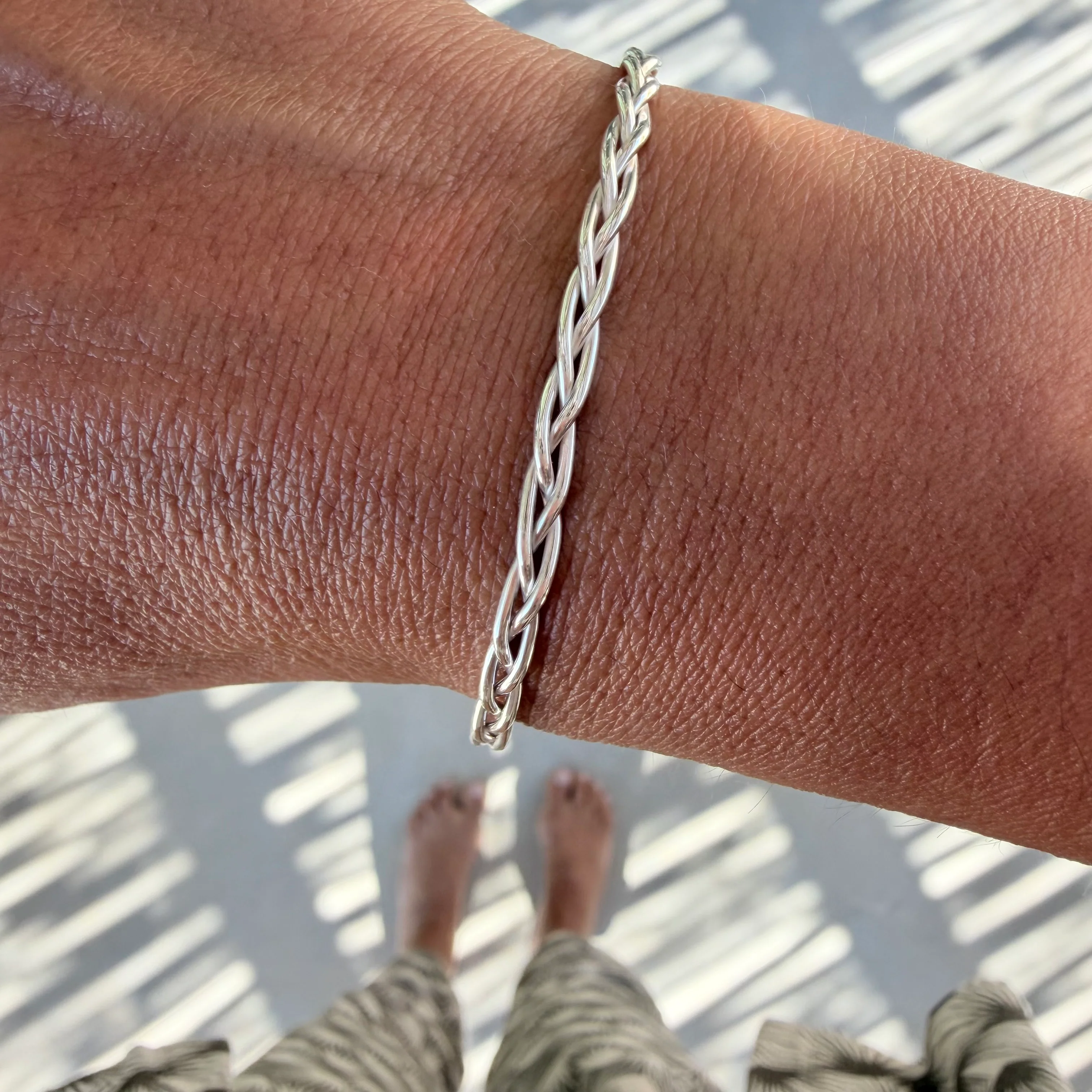 Silver Braided Bracelet - Image 5