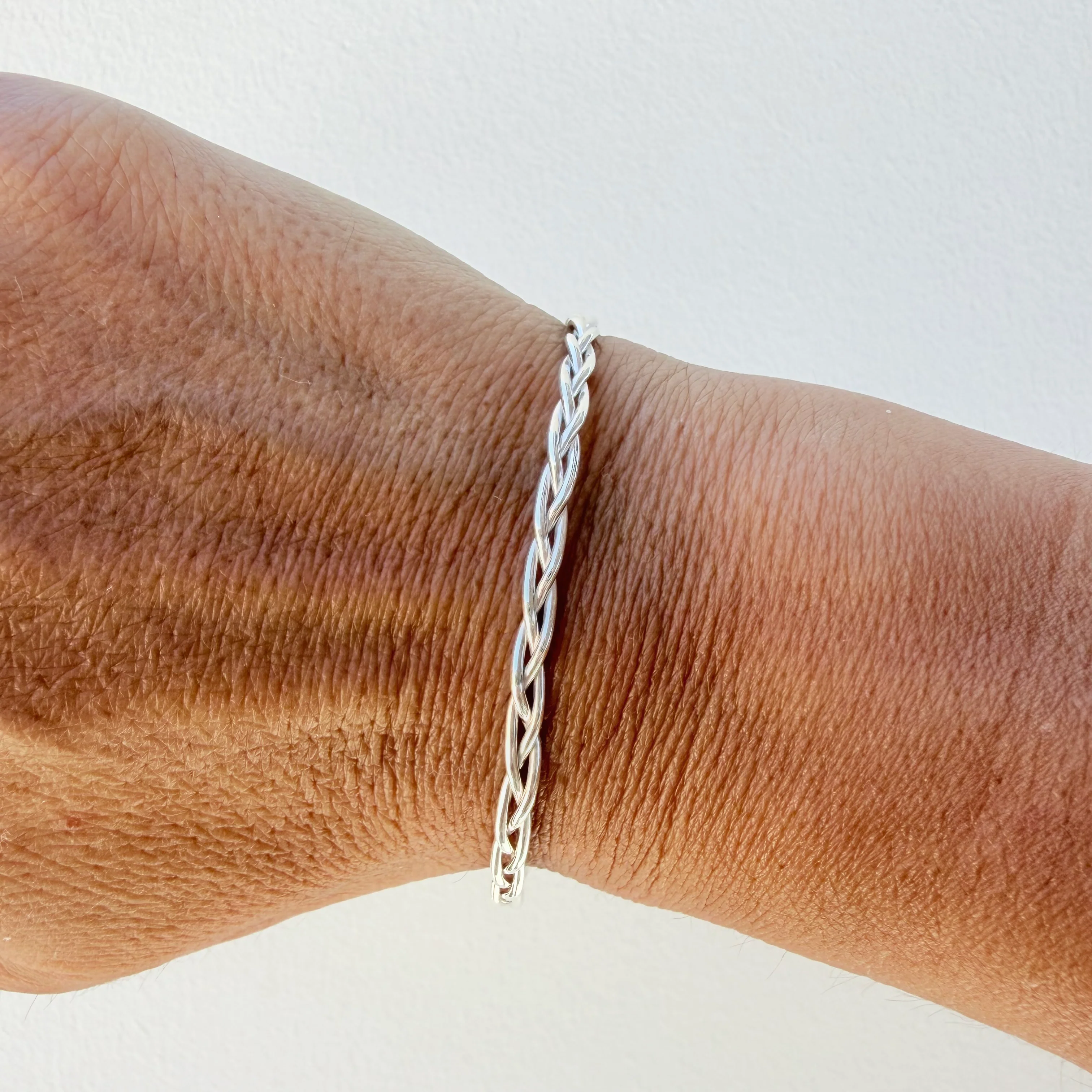 Silver Braided Bracelet - Image 8