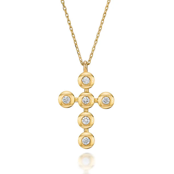 Thick Bubble Cross Pendant