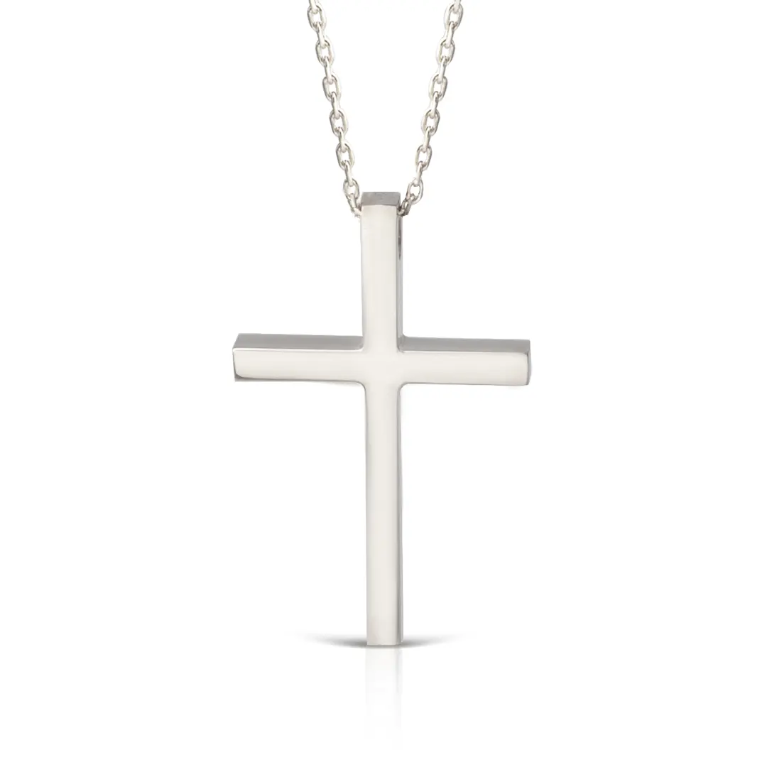Thin and Tall Gold Cross Pendant