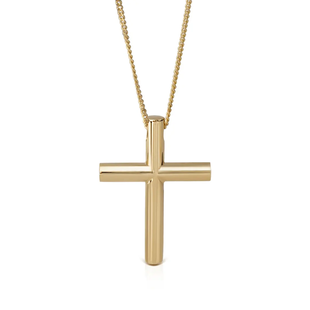 Tube Gold Minimal Cross