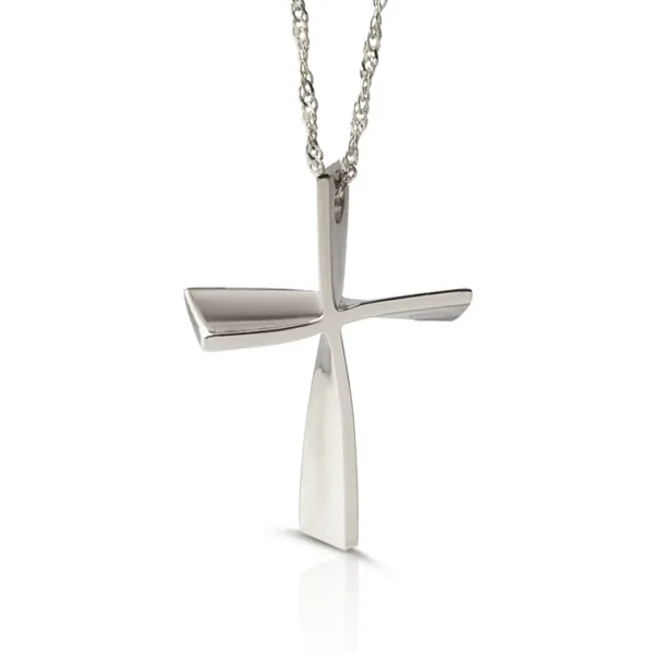 Twisted Gold Cross Pendant, Large Size - Image 2