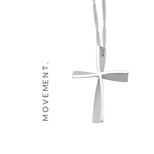 Twisted Gold Cross Pendant, Large Size - Image 6