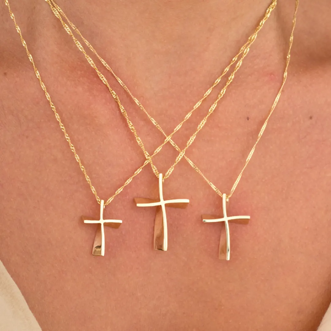 Twisted Gold Cross, Small size - Image 3
